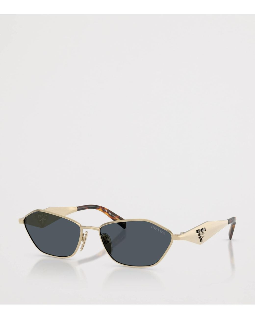Prada Blue Metal Irregular Sunglasses