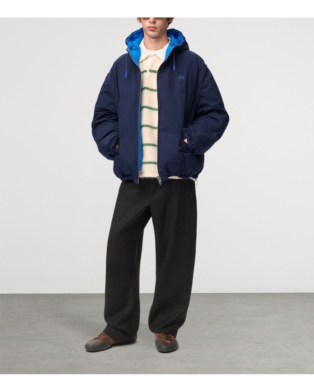 Loewe Blue Reversible Padded Jacket for men
