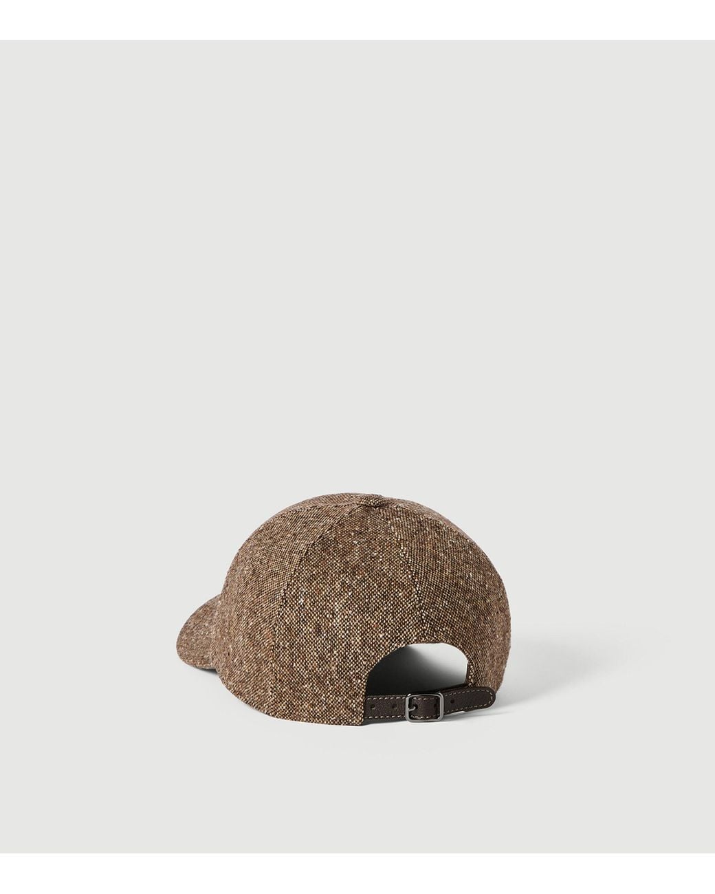 Brunello Cucinelli Brown Virgin Wool-Blend Monili Baseball Cap