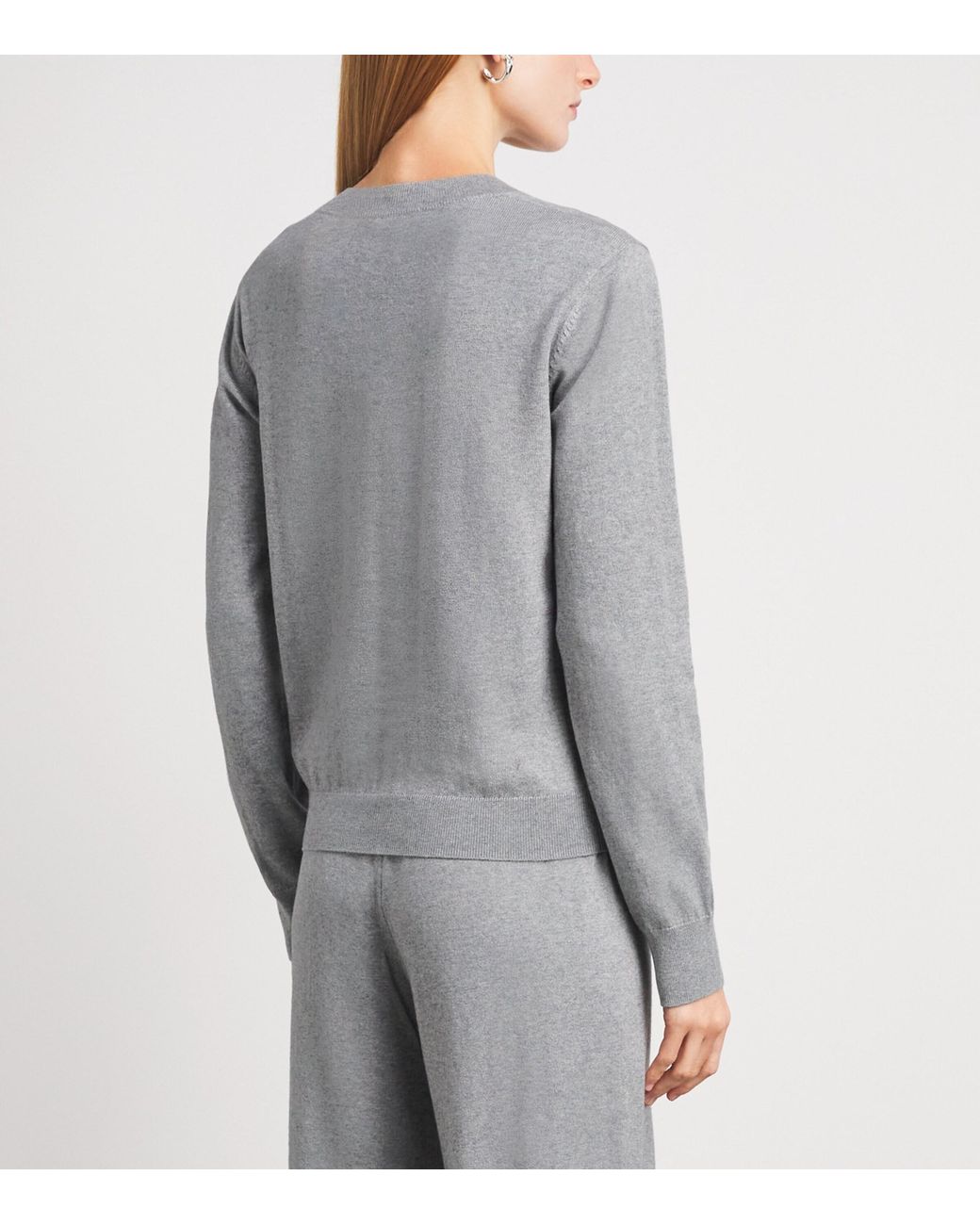 ÉTERNE Gray Cotton-Cashmere Lennox Sweater