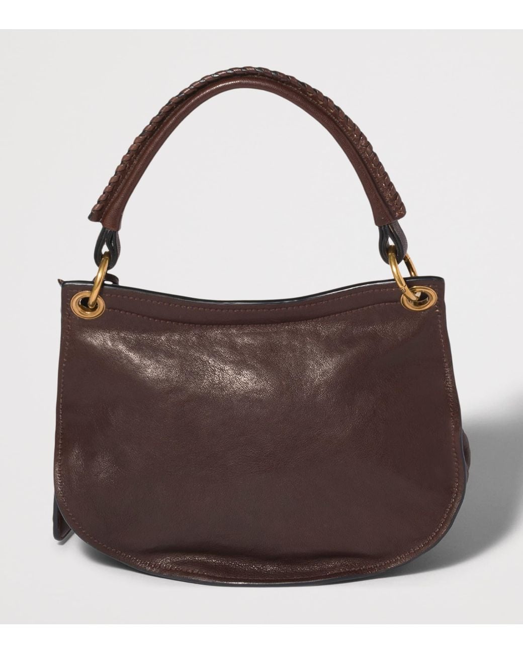 Miu Miu Brown Small Leather Rendez-Vous Shoulder Bag