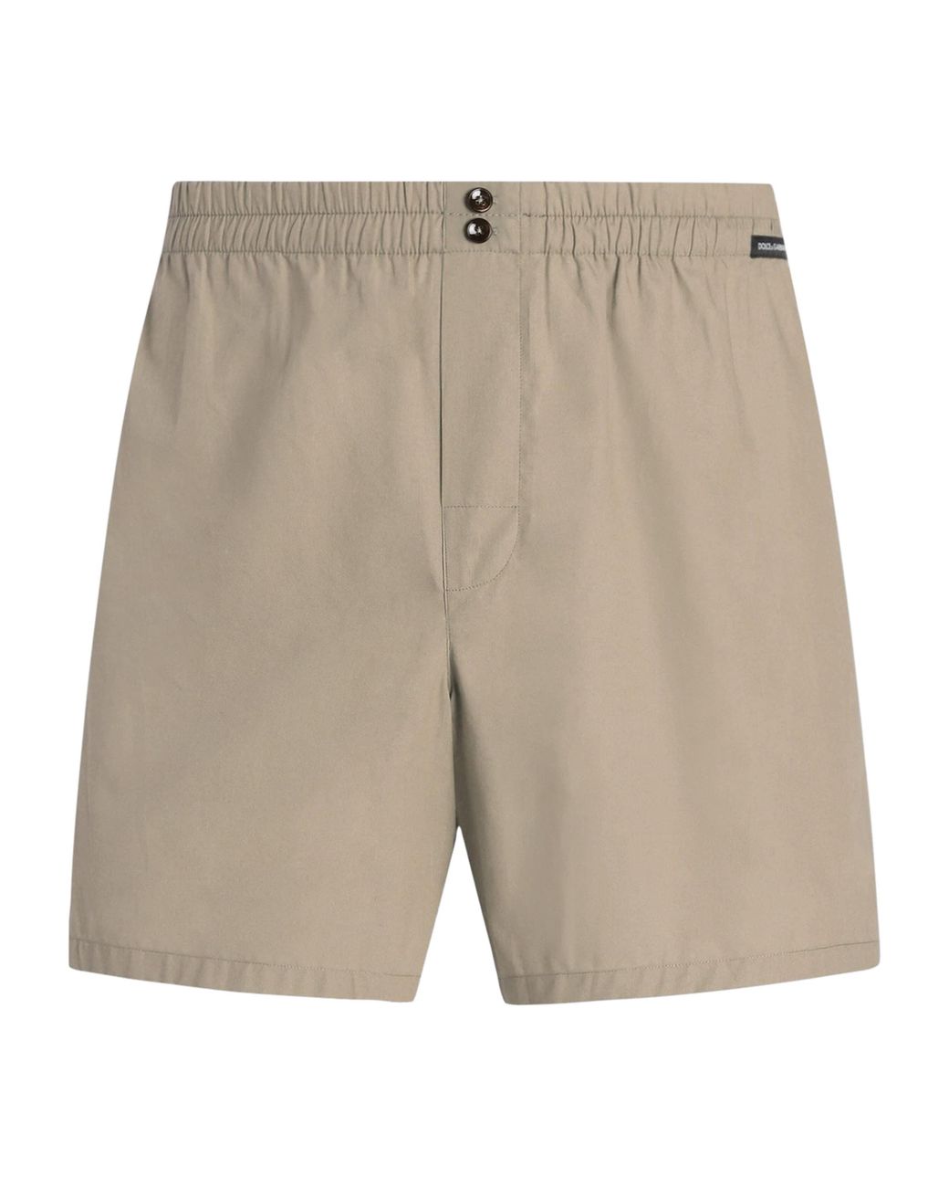 Dolce & Gabbana Natural Cotton Poplin Shorts for men