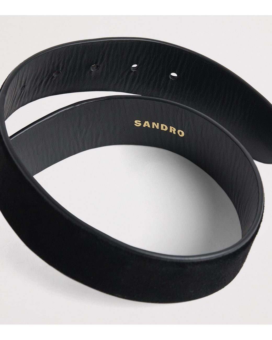 Sandro Black Suede Belt
