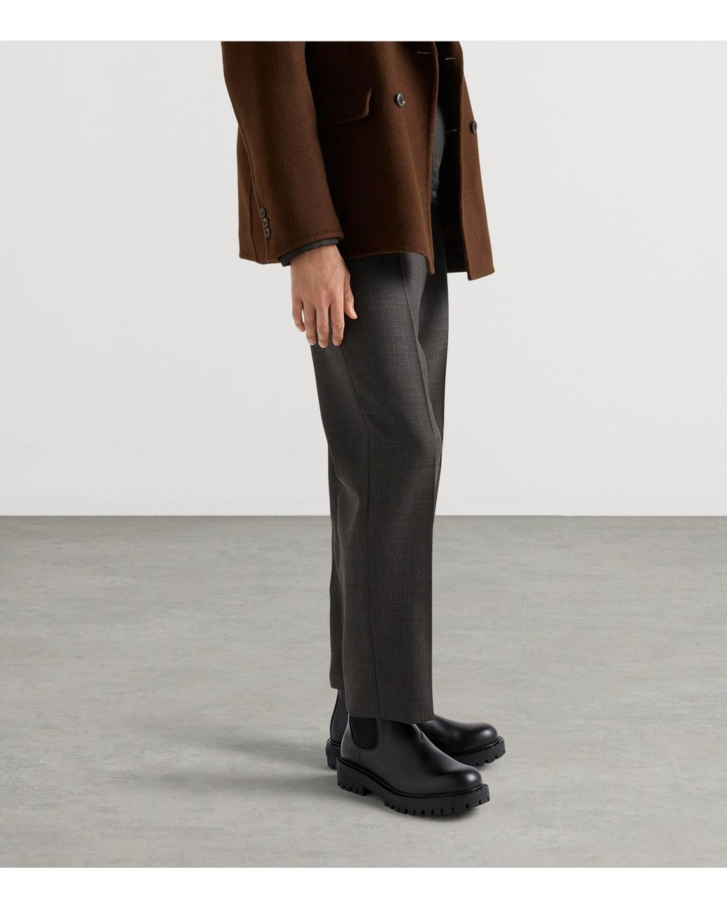 Prada Black Calfskin Chelsea Boots for men