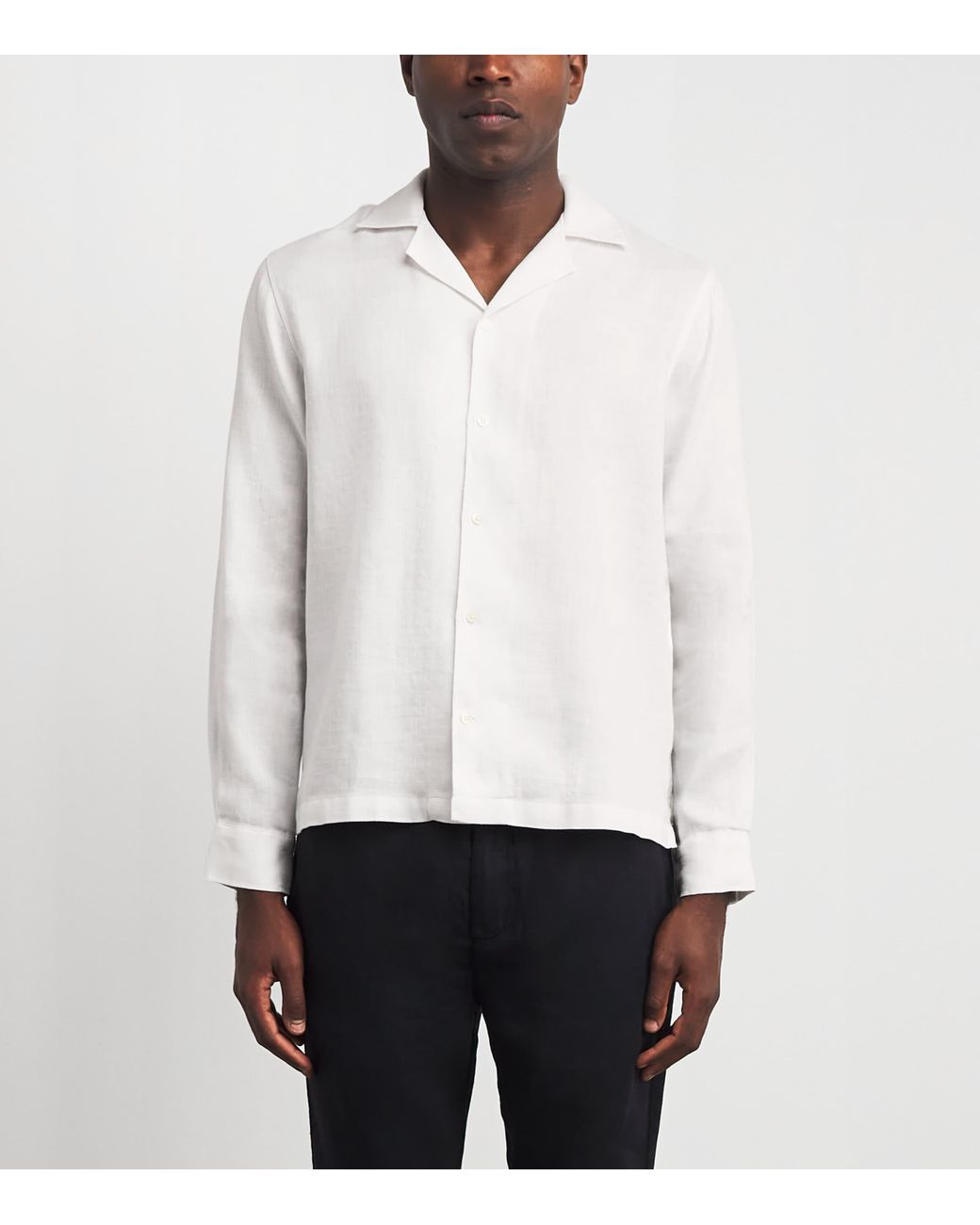 Frescobol Carioca White Cotton-Linen Safra Shirt for men