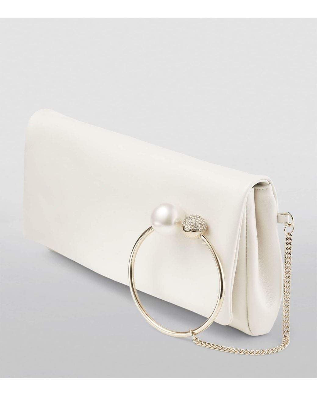 Jimmy Choo Natural Leather Xandra Clutch