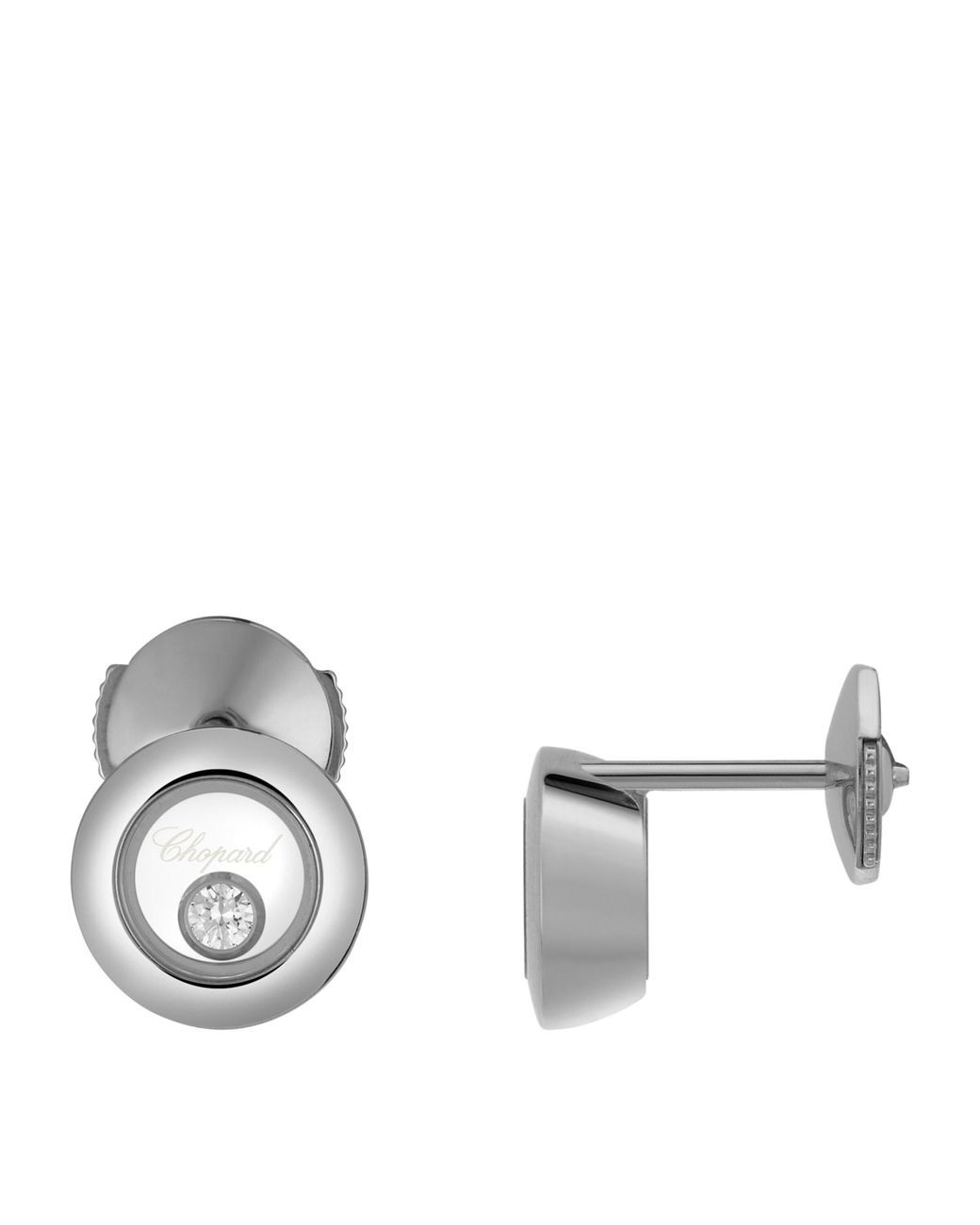 Chopard Metallic And Diamond Happy Diamonds Icons Earrings