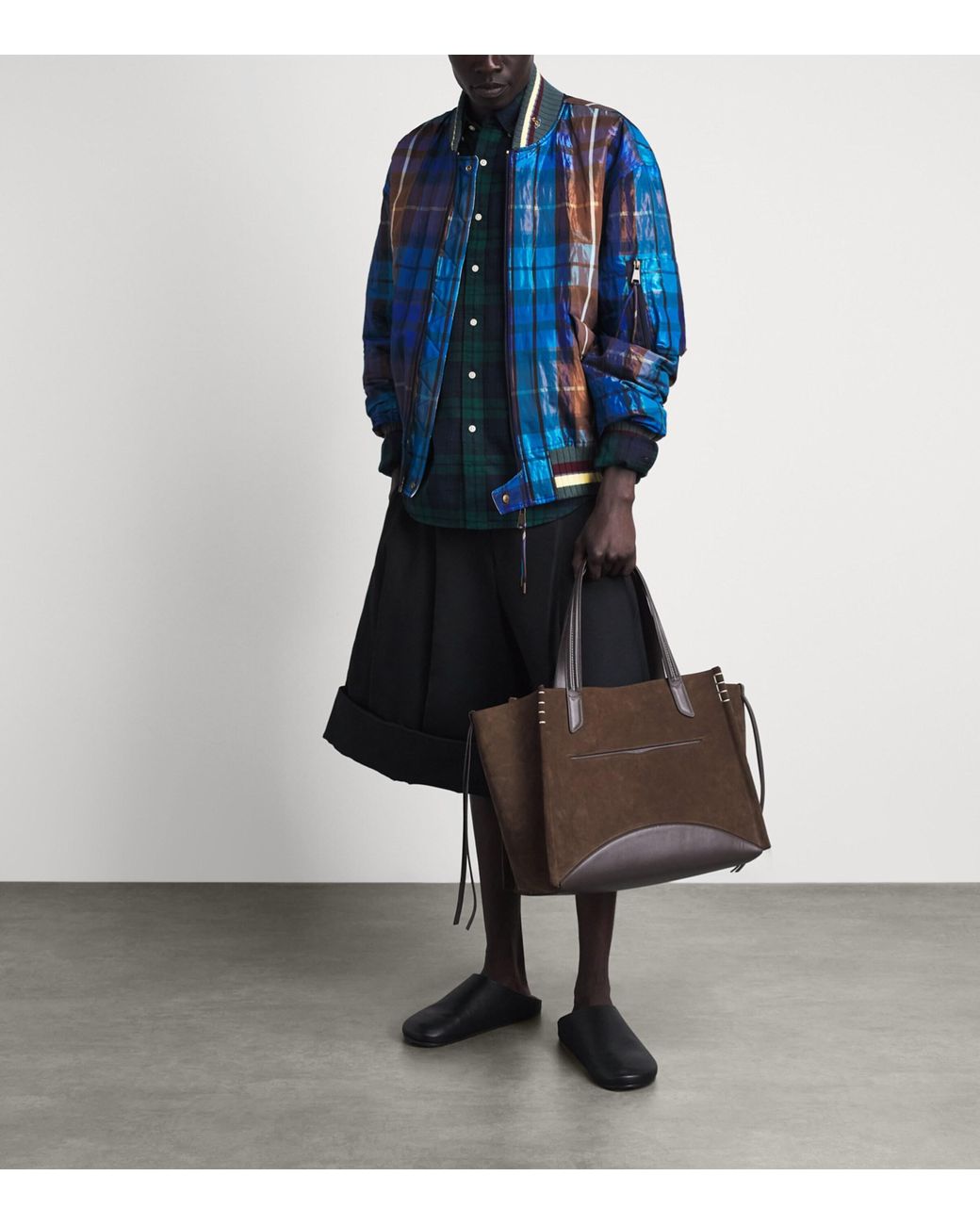 J.W. Anderson Brown Suede Loafer Cabas Tote Bag for men