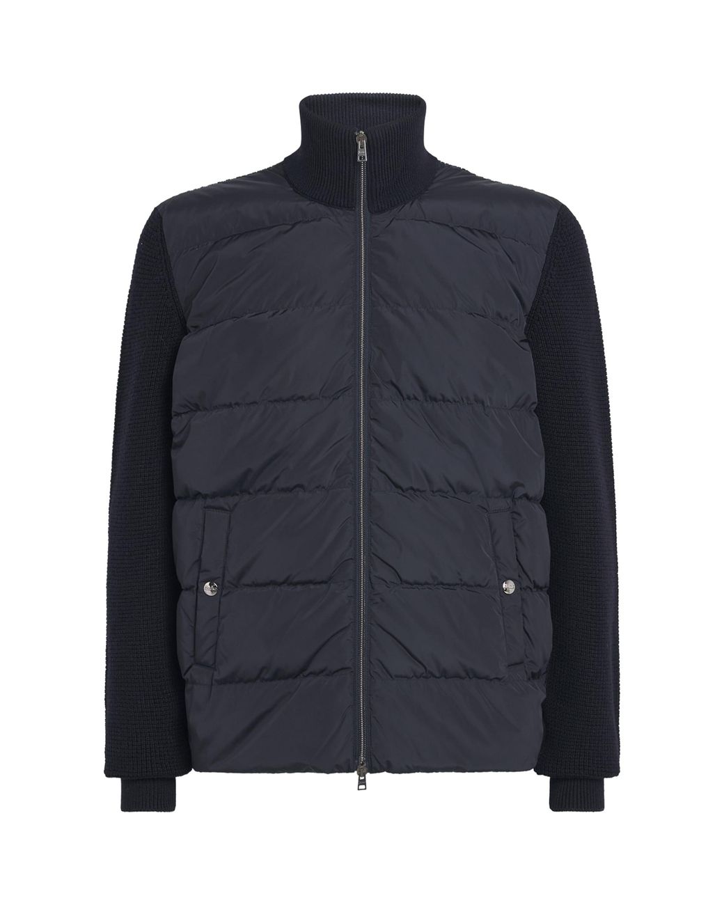 Herno Blue Down Merino Wool Hybrid Jacket for men