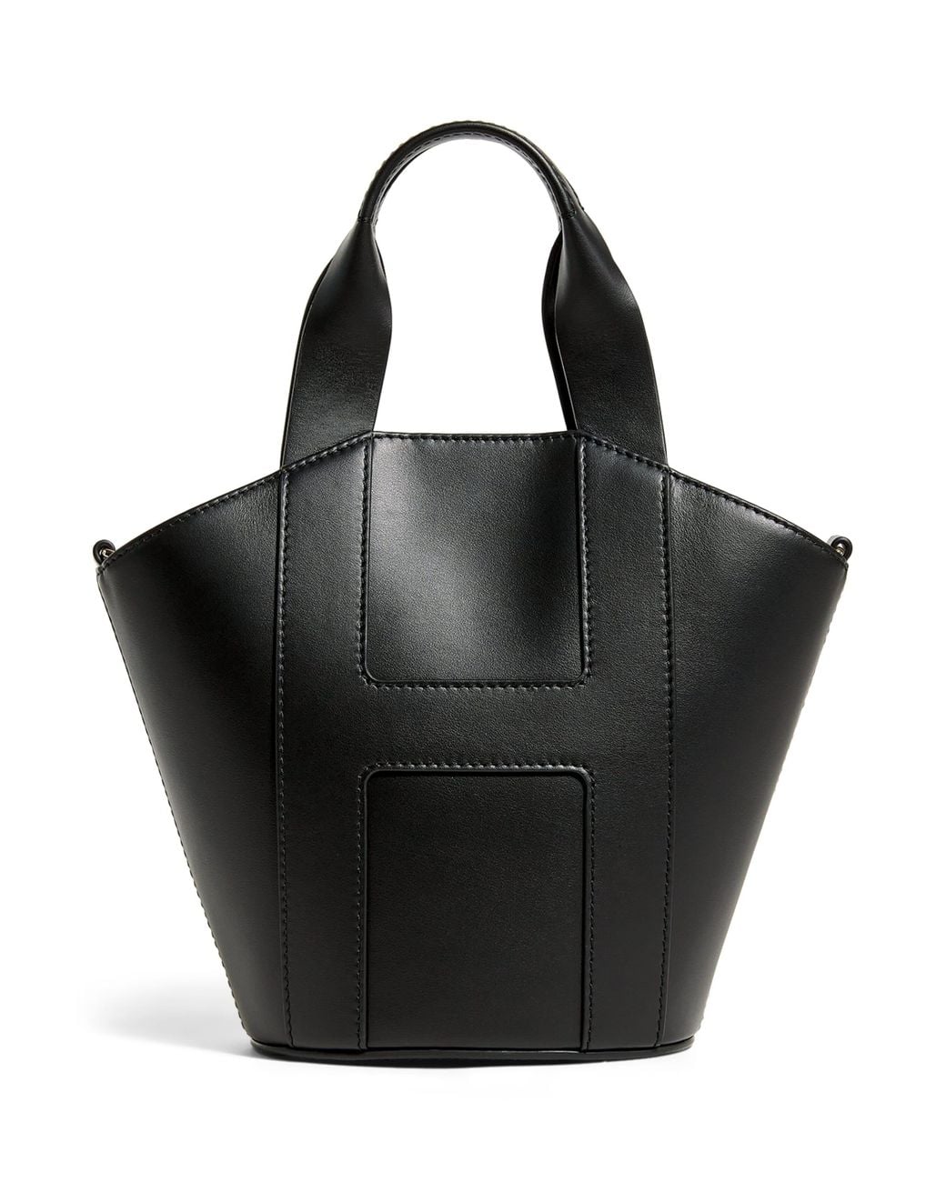 Harrods Black Grab Leather Tote Bag