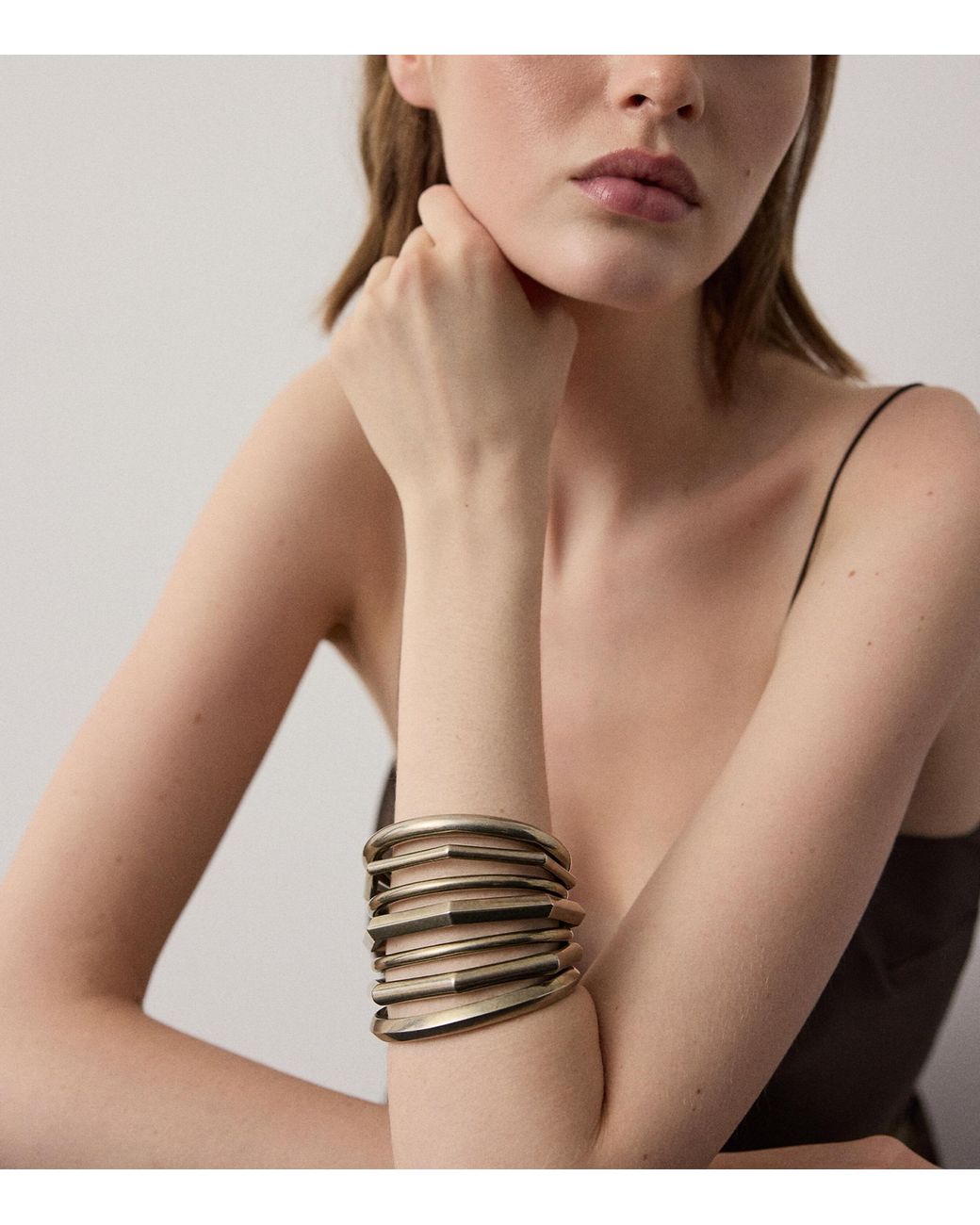 Ralph Lauren Metallic Brass Orbit Cuff