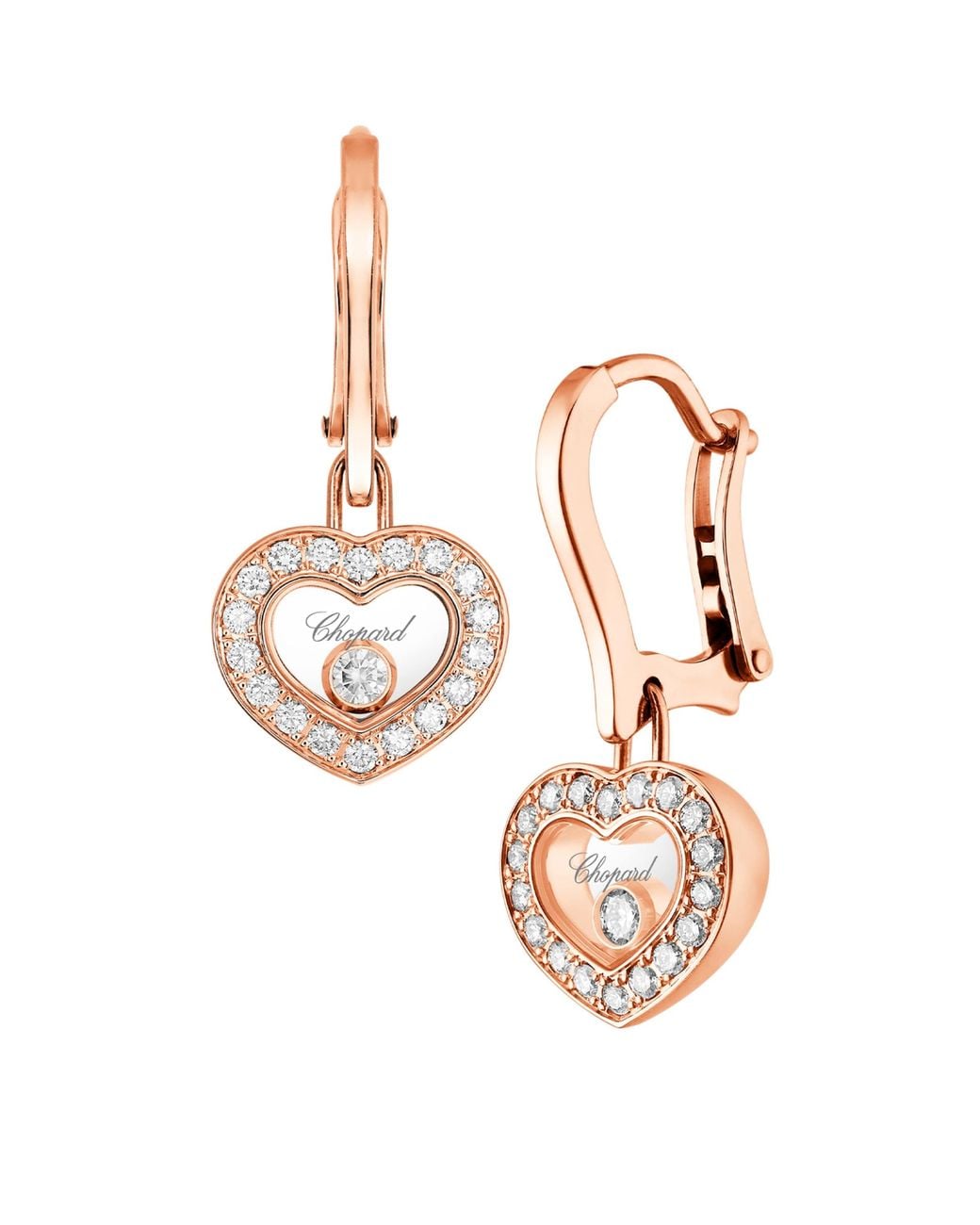 Chopard Metallic And Diamond Happy Diamonds Icons Earrings