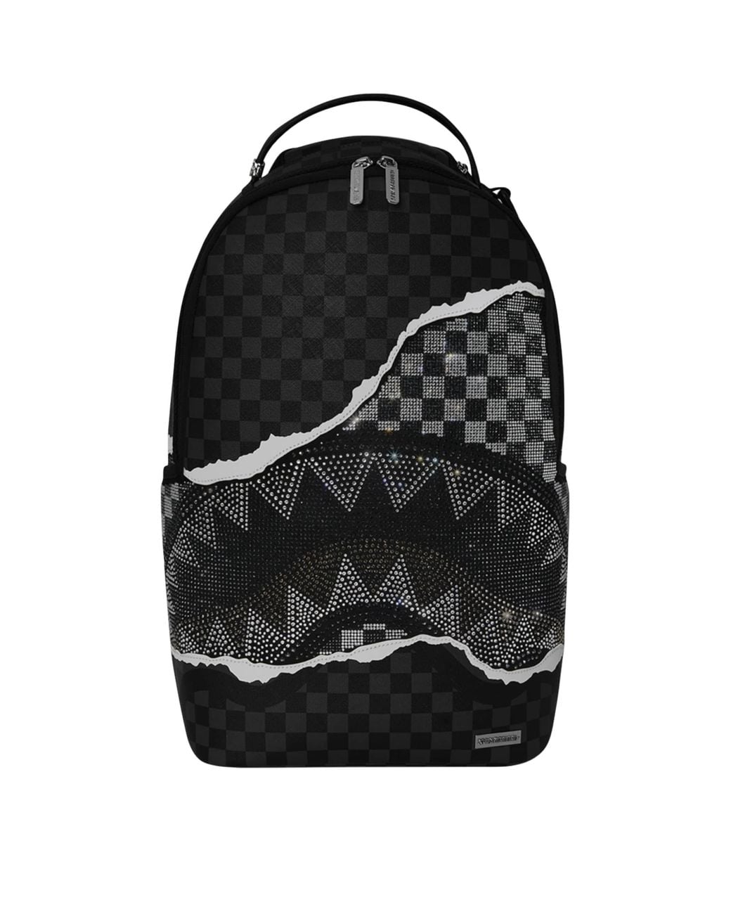 Sprayground Crystal-Embellished Check Backpack in Black | Lyst UK