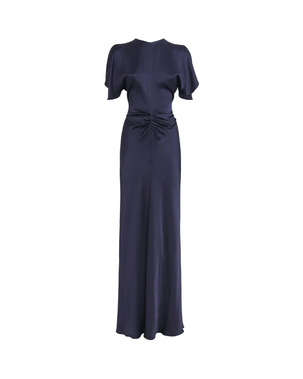Victoria Beckham Gathered-Waist Maxi Dress in Blue | Lyst