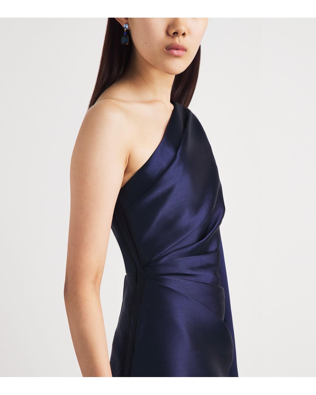 Solace London Blue One-Shoulder Veya Gown
