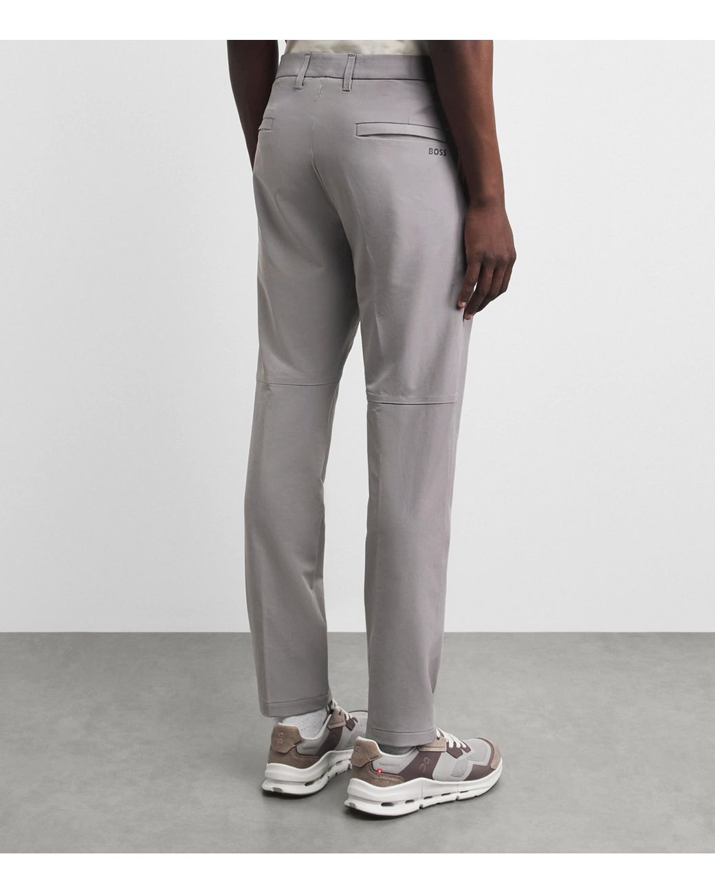 Boss Gray Commuter Slim Chinos for men