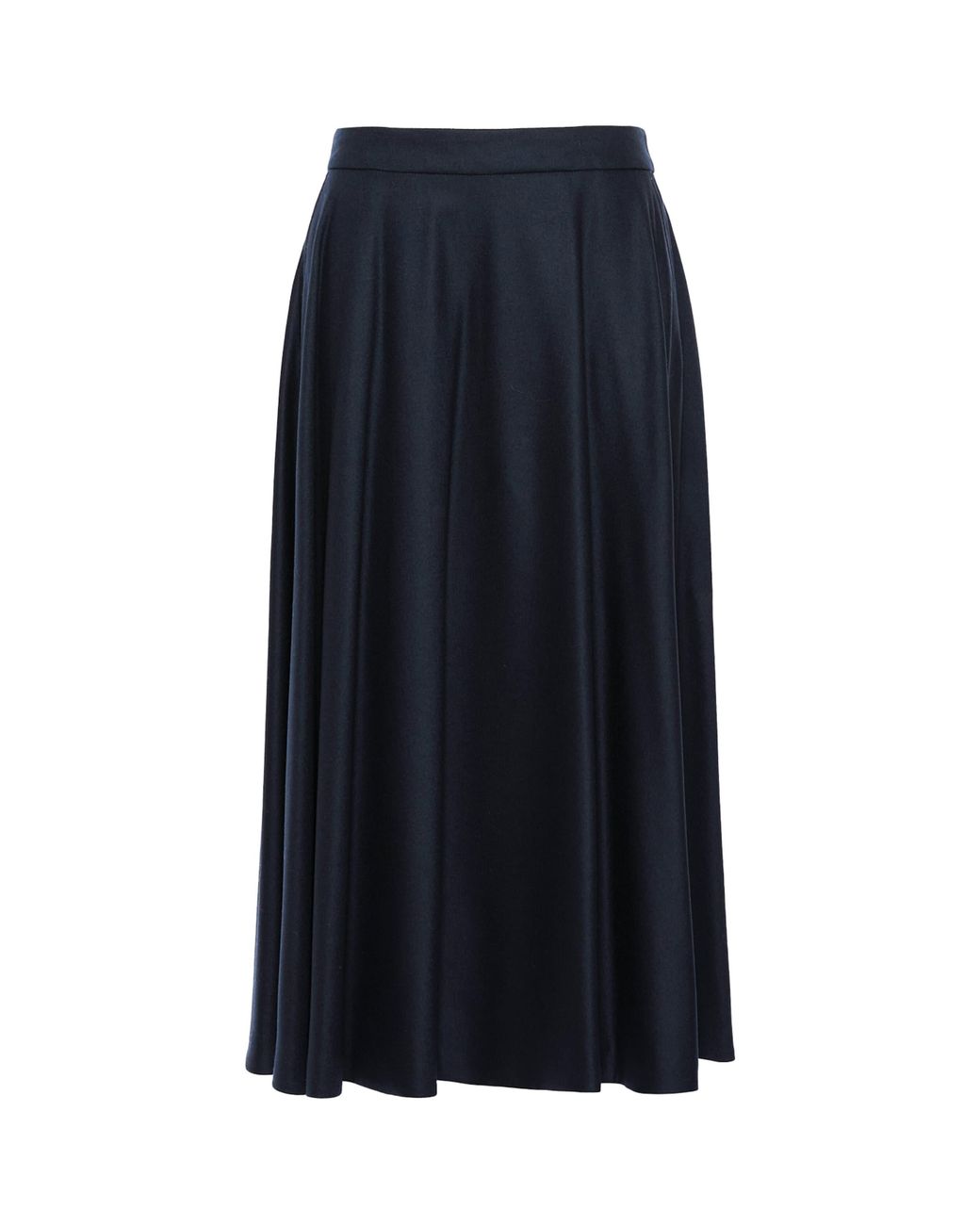 Max Mara Blue Virgin Wool Midi Skirt