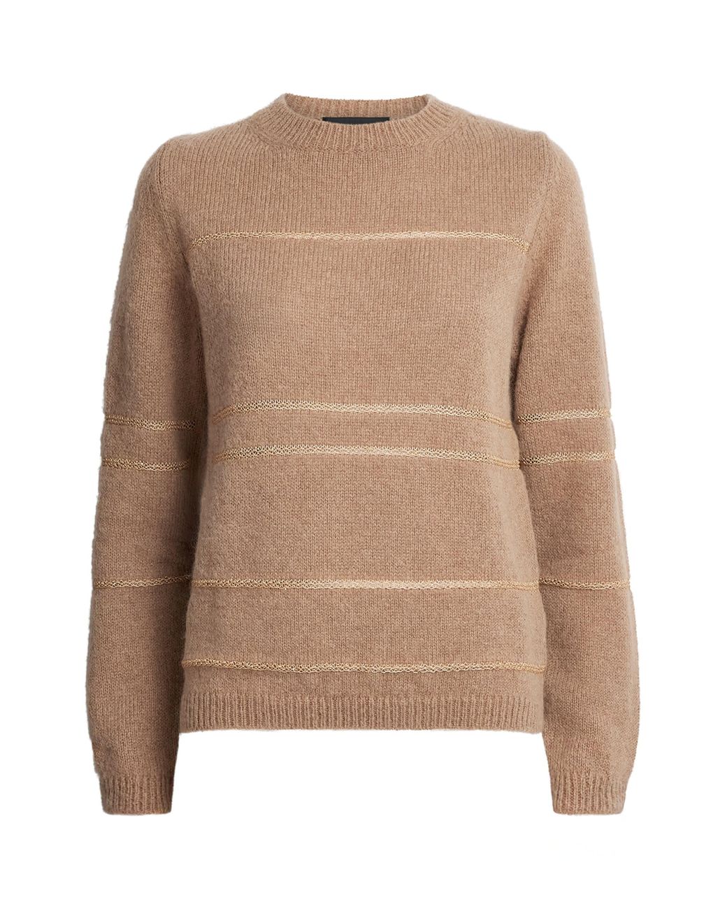 Fabiana Filippi Brown Wool-Blend Jacquard Sweater