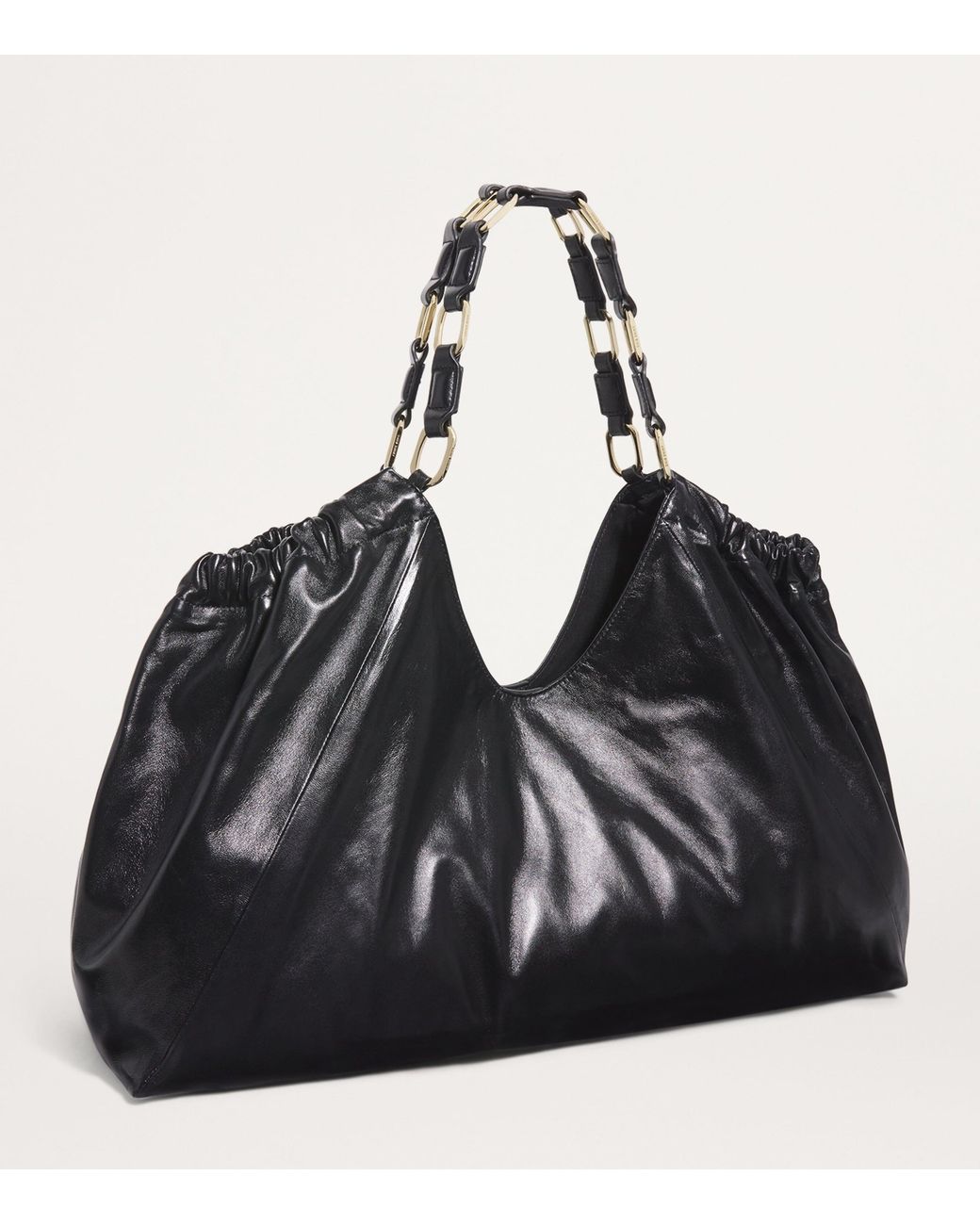 Anine Bing Black Leather Kate Tote Bag