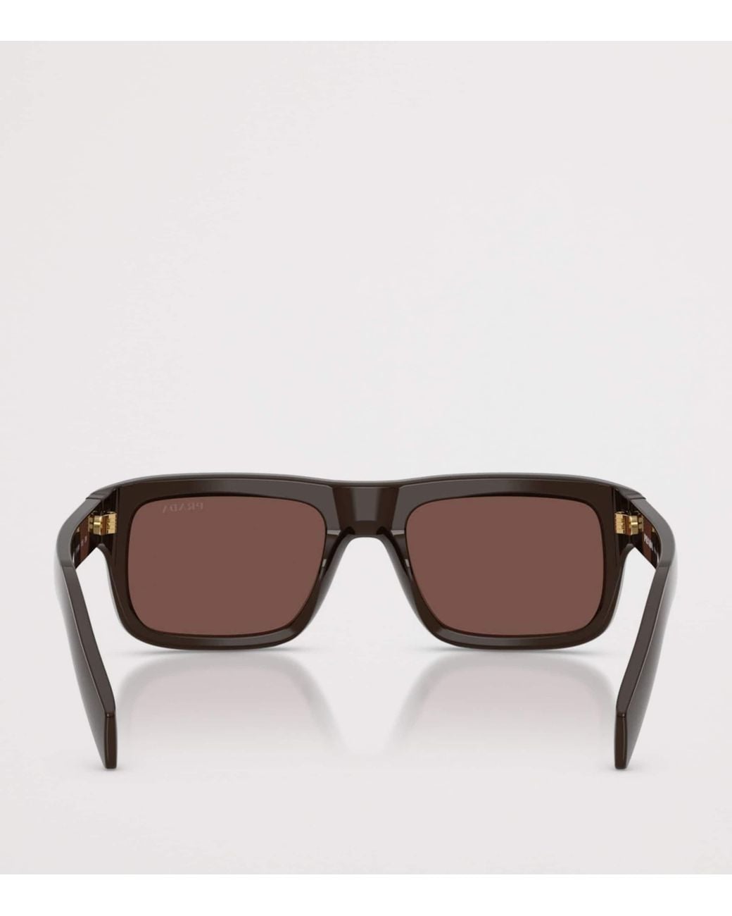 Prada Brown Acetate Square Sunglasses for men
