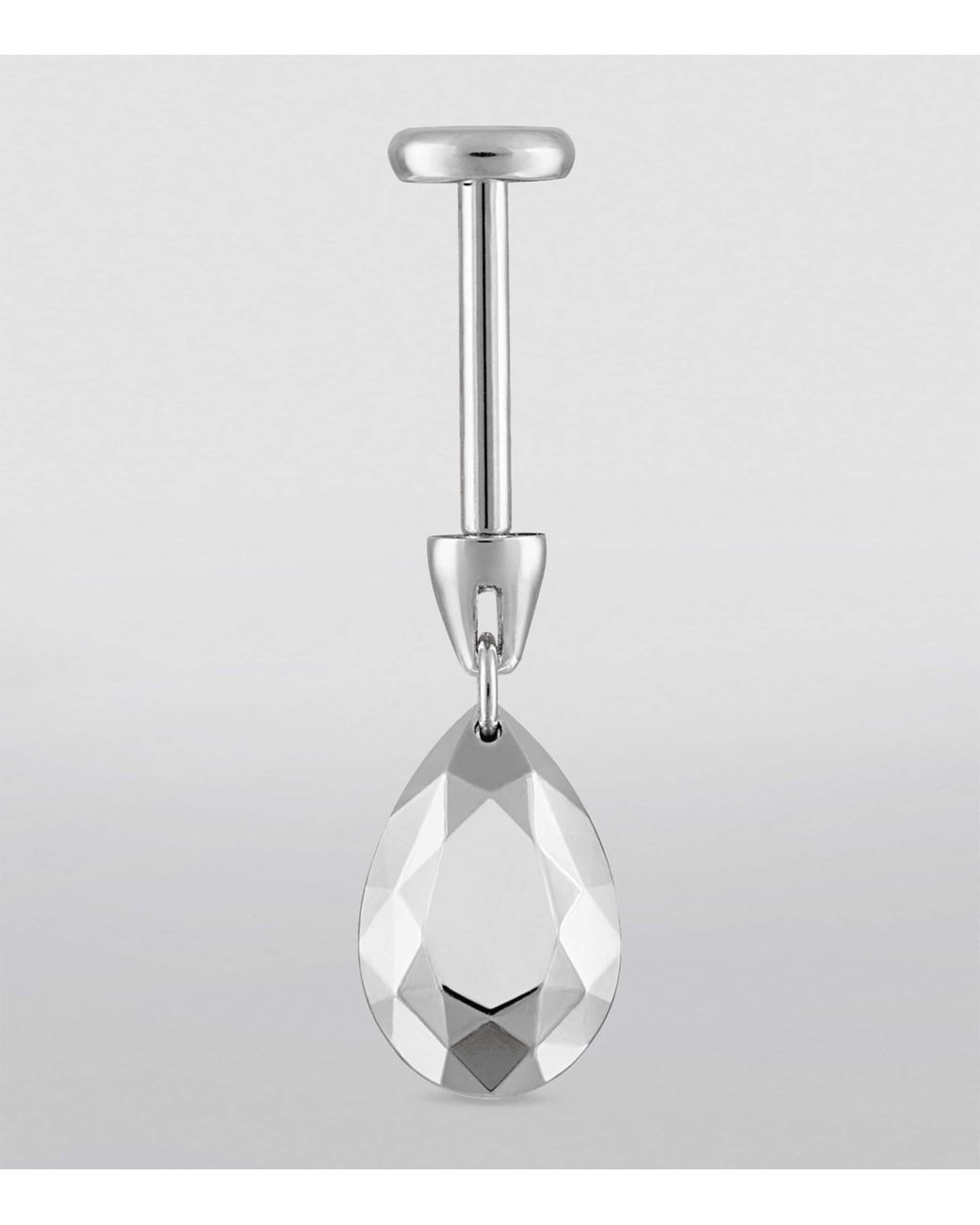 Maria Tash Metallic Faceted Pear Threaded Charm Earring