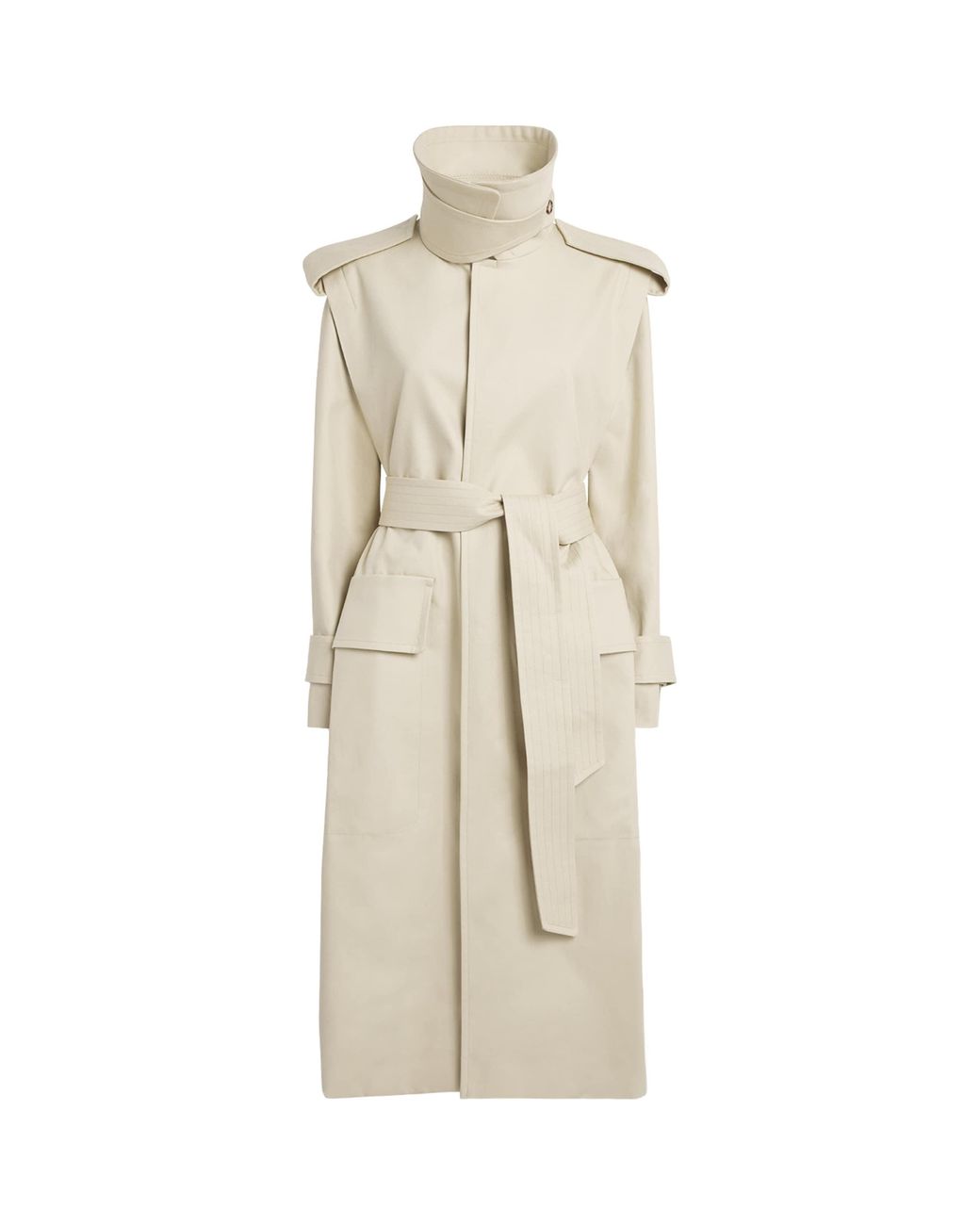 Victoria Beckham Natural Cotton Philippa Trench Coat