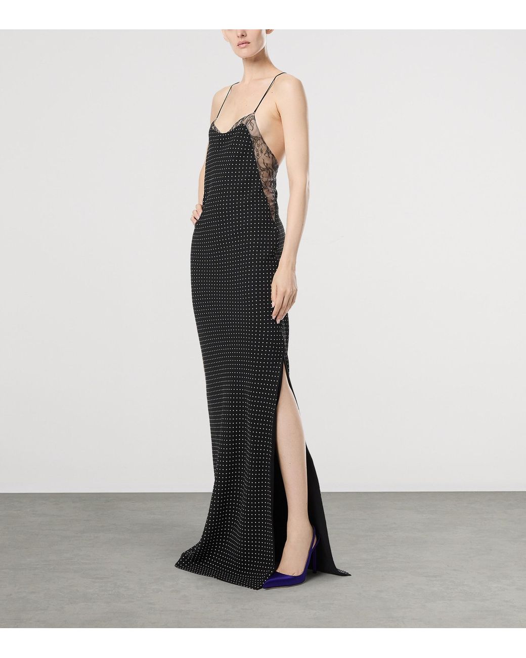 Tom Ford Black Silk Lace Maxi Dress