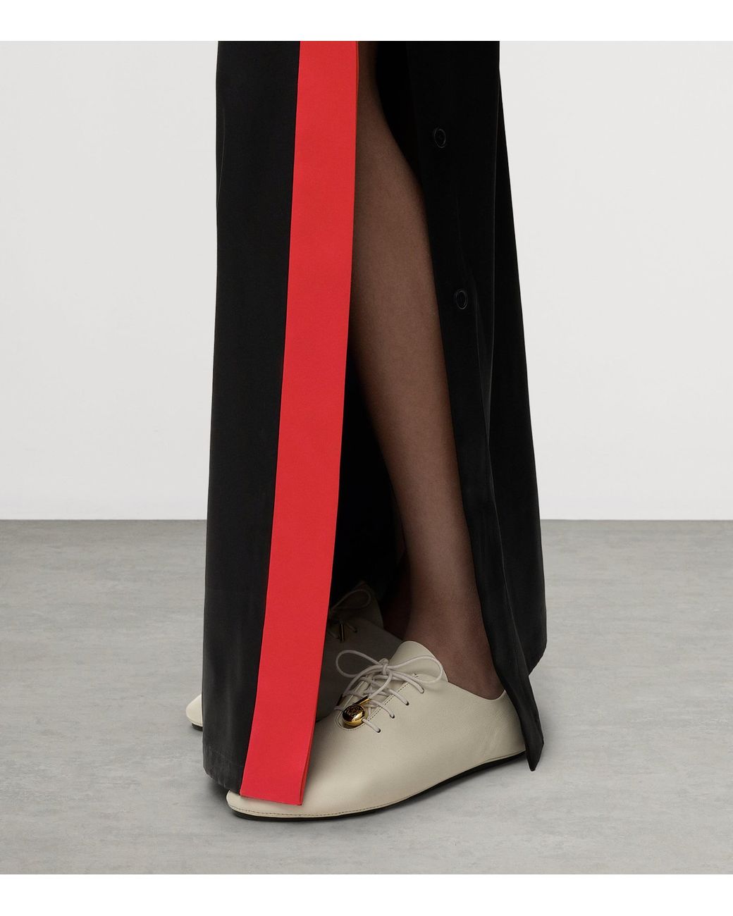 Loewe Black Silk Colour-Block Maxi Dress