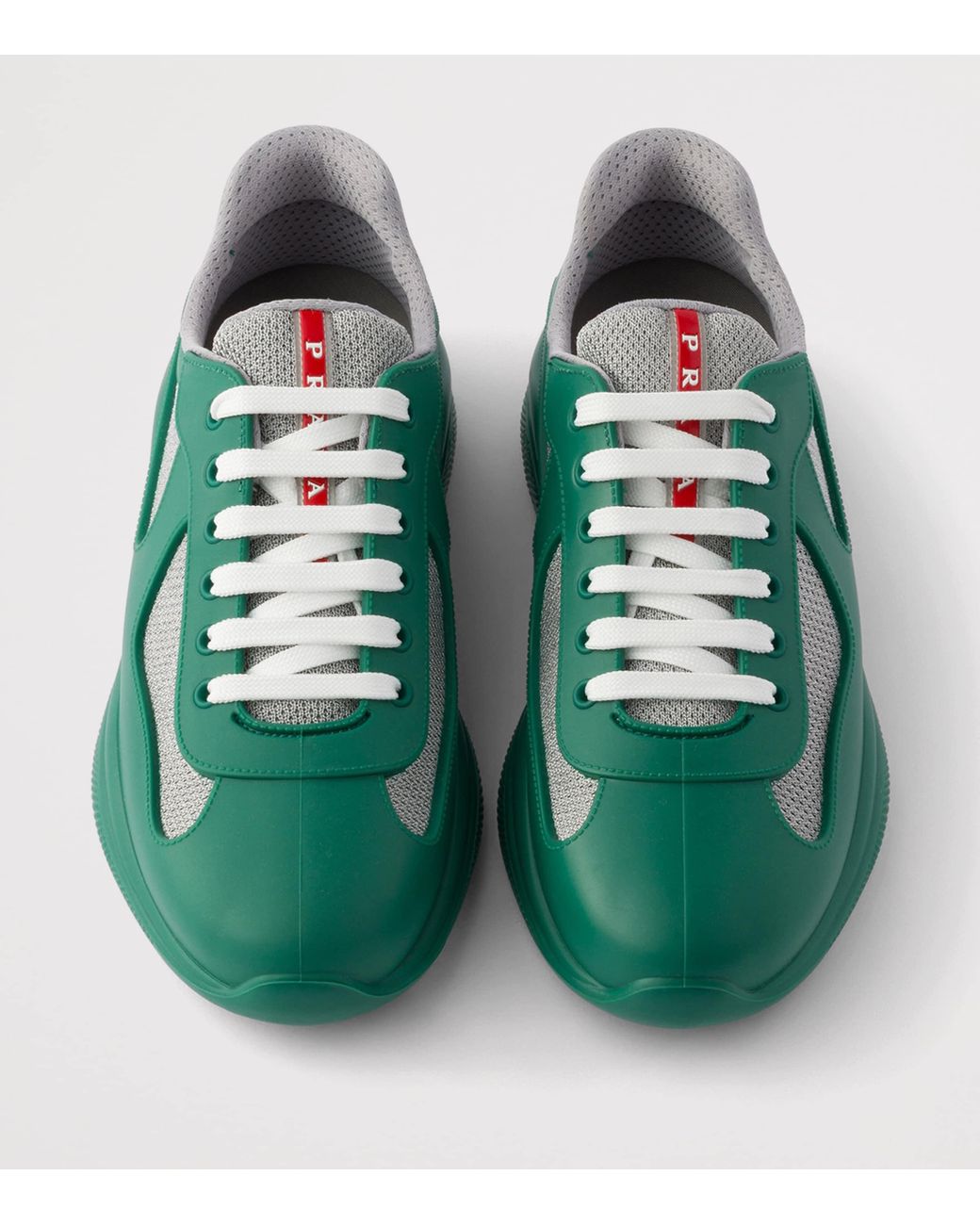 Prada Green Rubber America's Cup Sneakers for men