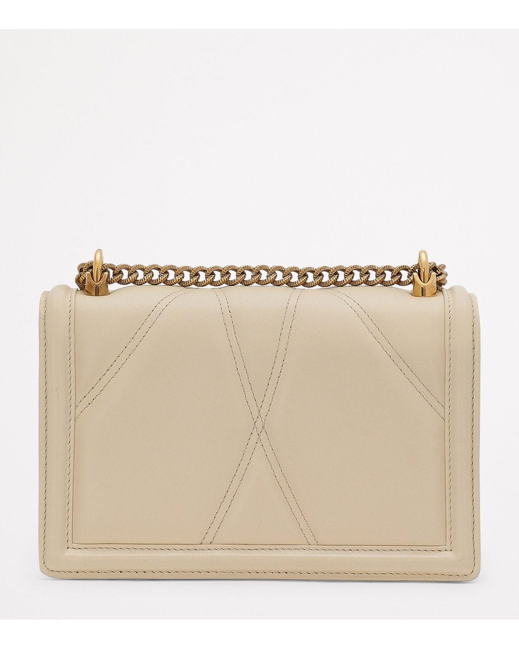 Dolce & Gabbana Natural Leather Devotion Shoulder Bag