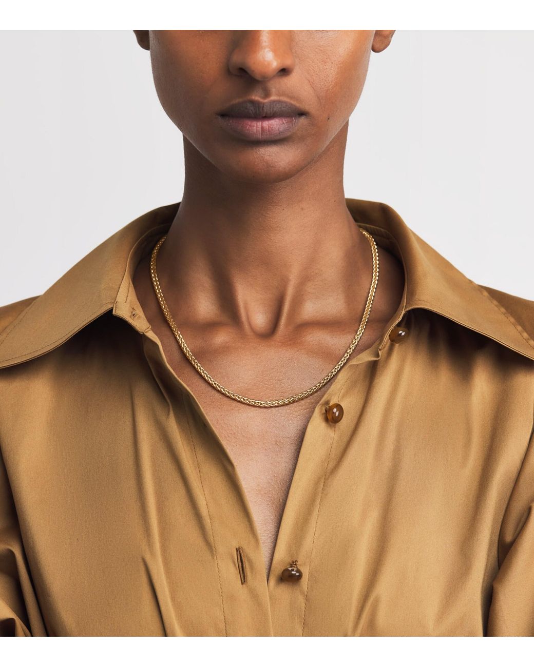 Azlee Natural Small Woven Chain Necklace