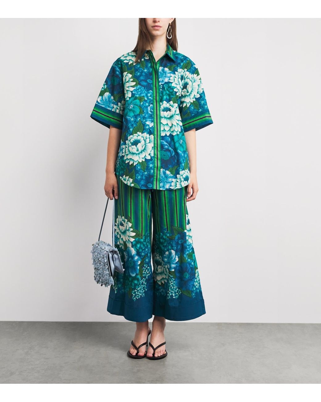 ALÉMAIS Blue Organic Cotton Margo Shirt