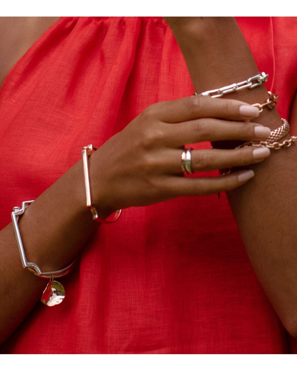 Monica Vinader Metallic Vermeil Signature Bangle