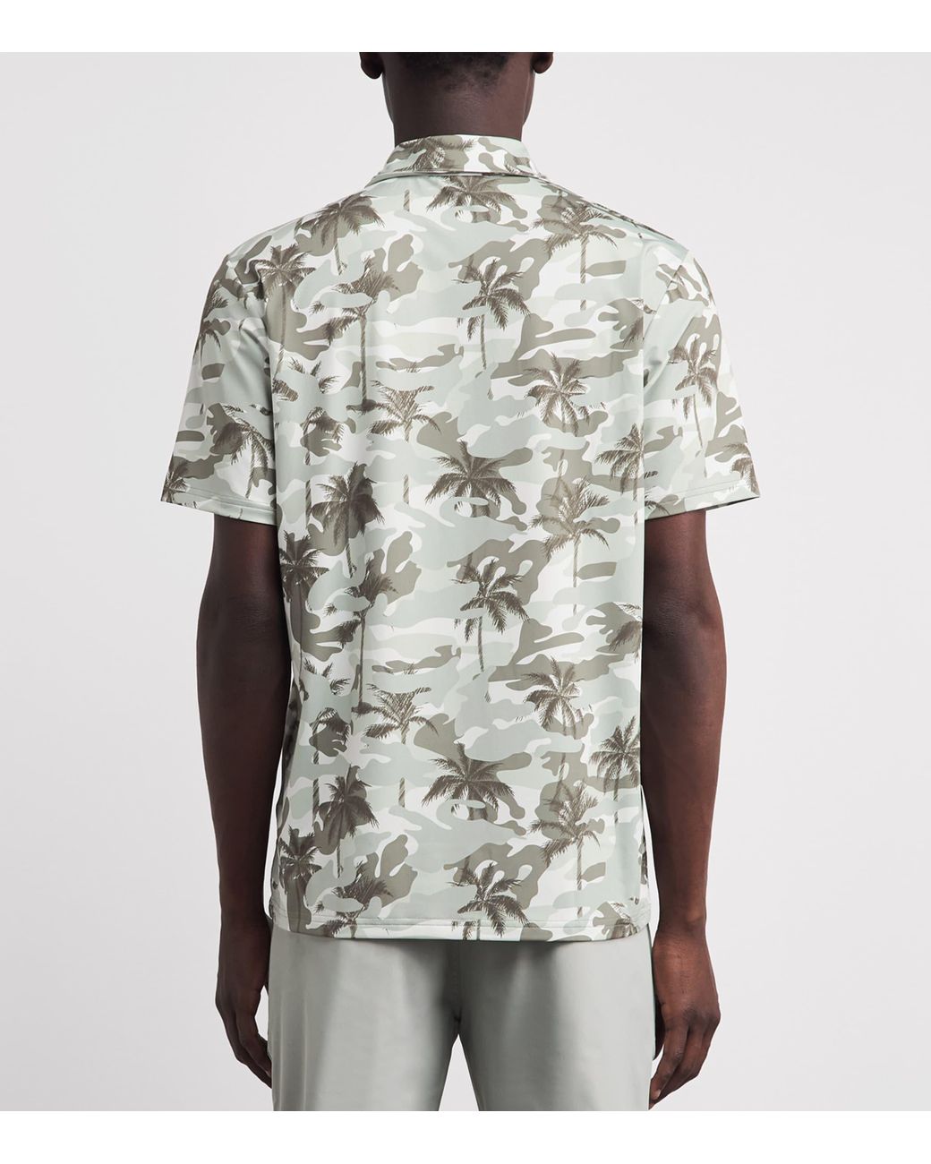 Bogner White Palm Print Taron Polo Shirt for men
