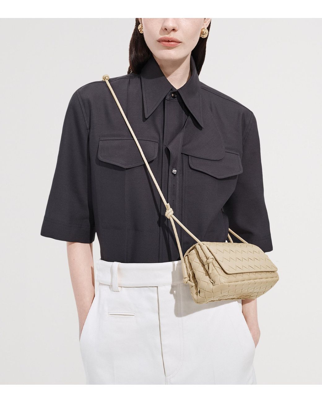 Bottega Veneta Natural Leather Notturno Pouch