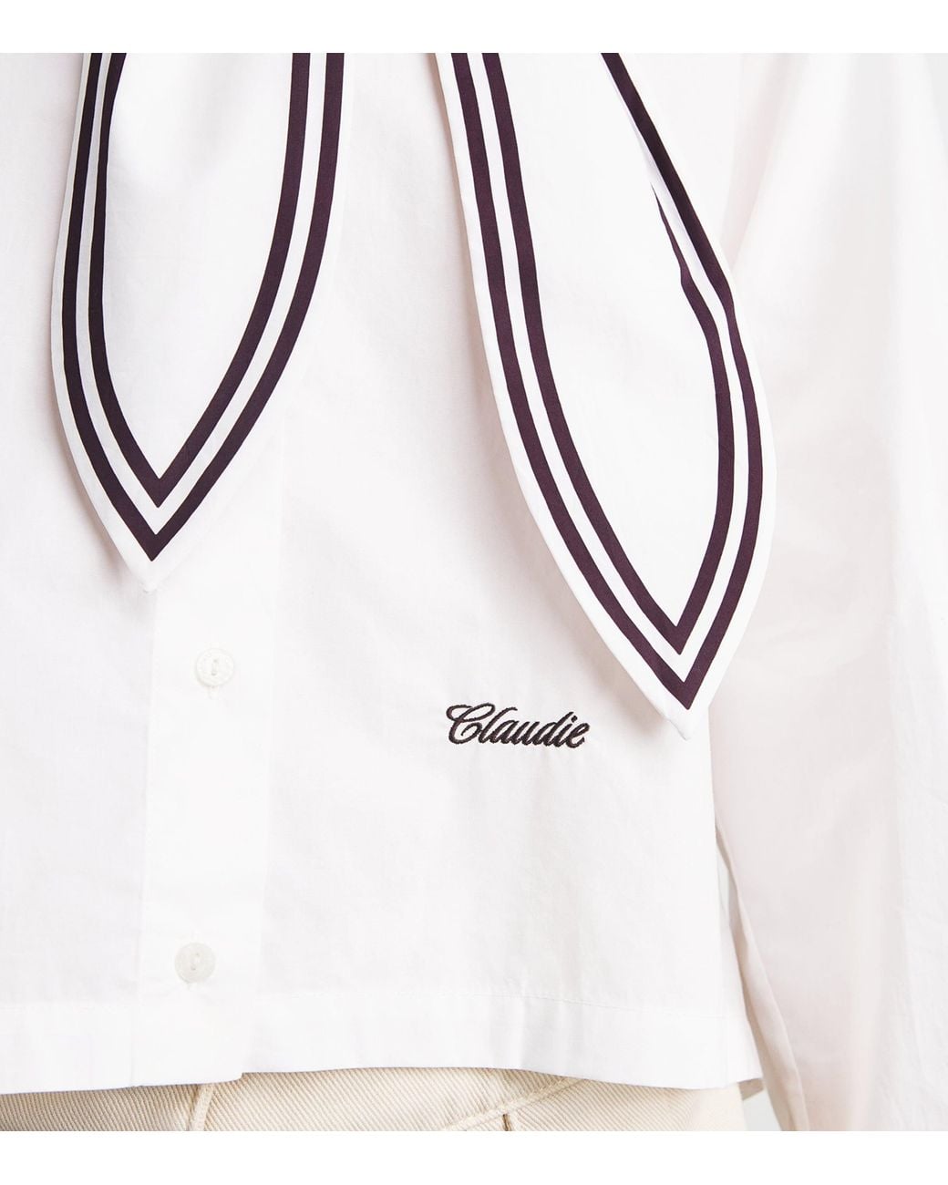 Claudie Pierlot White Cotton Sailor Shirt