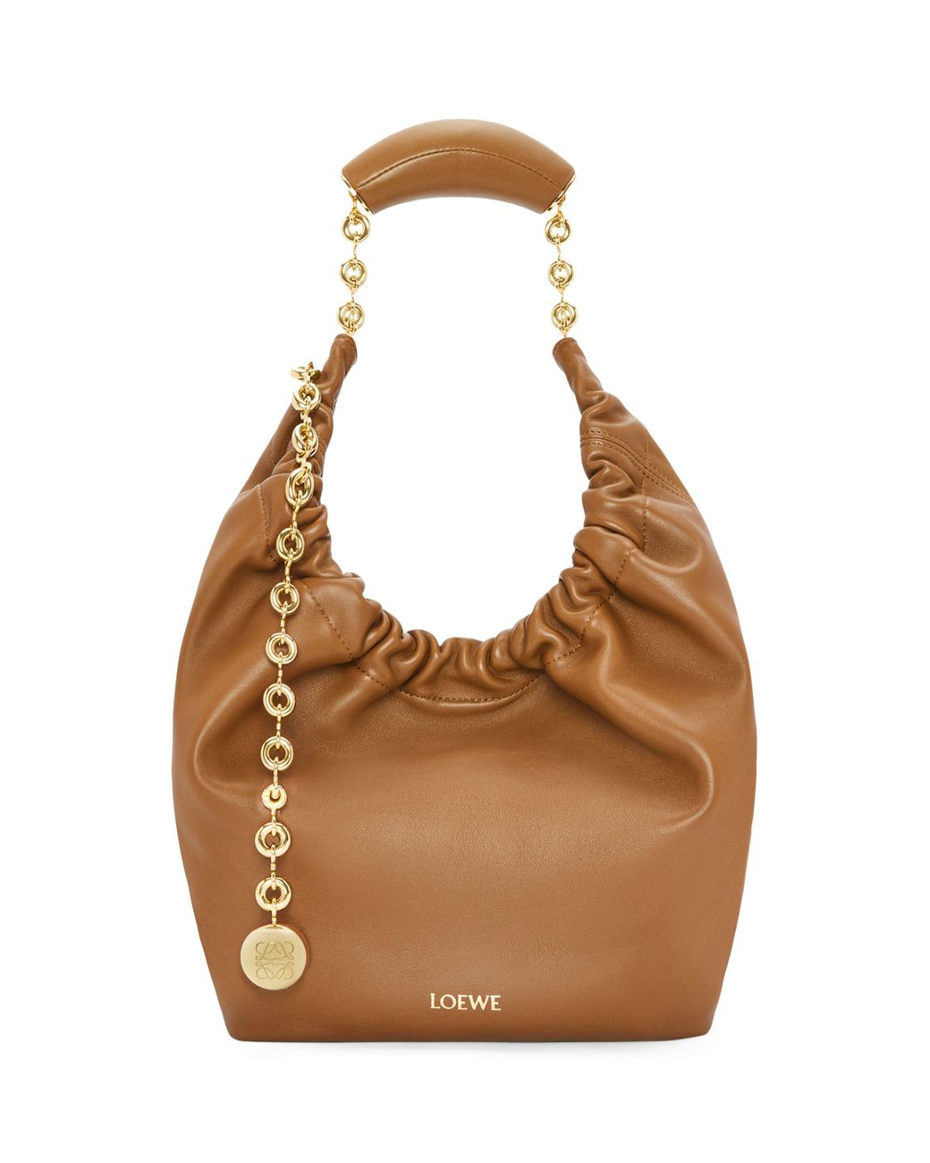 Loewe Brown Small Leather Squeeze Top-Handle Bag