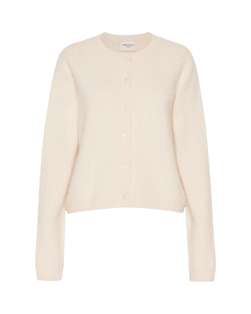 Weekend by Maxmara White Wool-Cashmere Cardigan