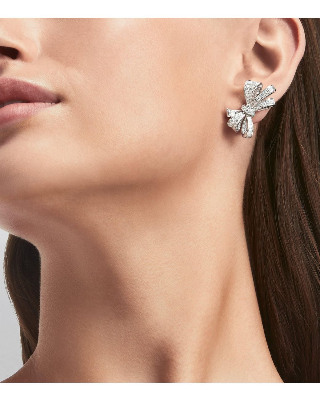 Graff Metallic And Diamond Tilda's Bow Stud Earrings