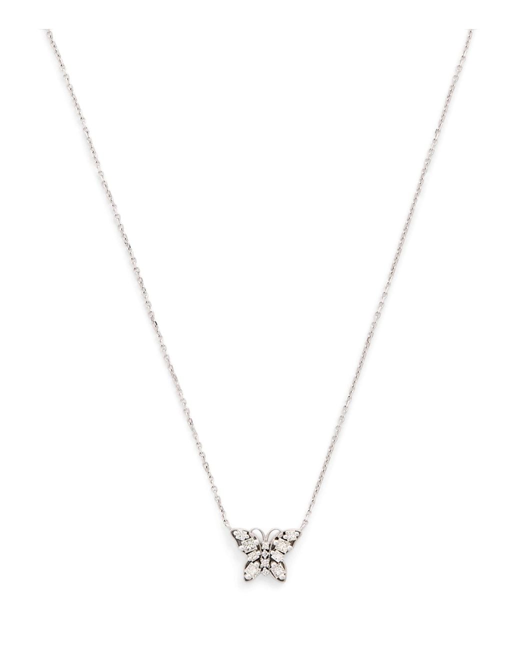 Suzanne Kalan Metallic And Diamond Princess Mini Butterfly Necklace