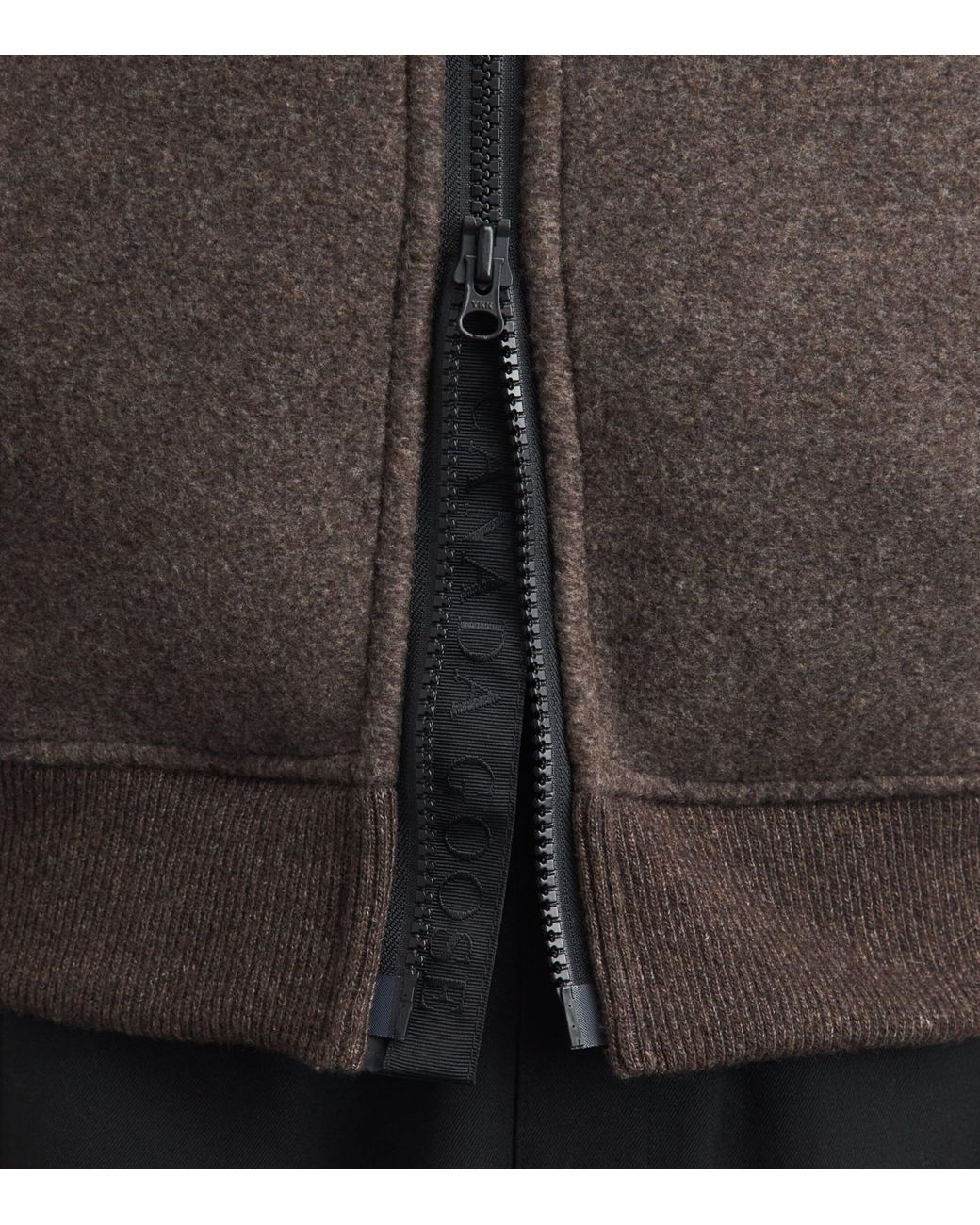 Canada Goose Gray Wool-Blend Fleece Chilliwack Bomber Jacket for men