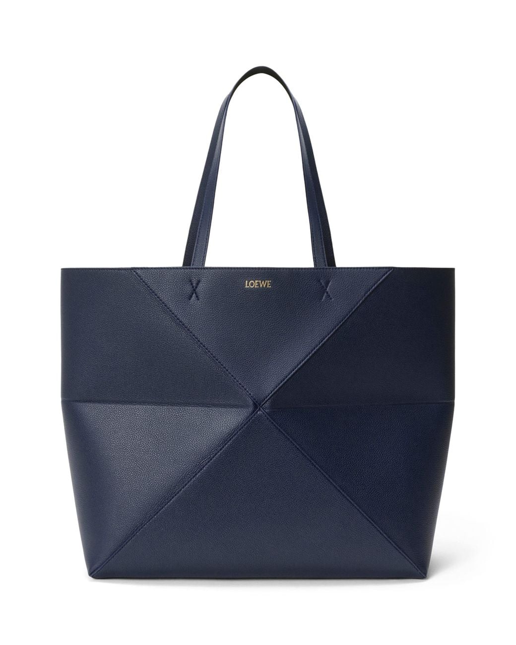 Loewe Blue Medium Leather Puzzle Fold Tote Bag