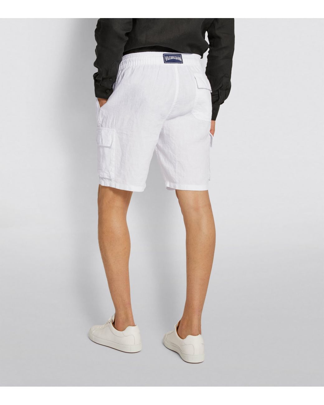 Vilebrequin White Linen Baie Shorts for men