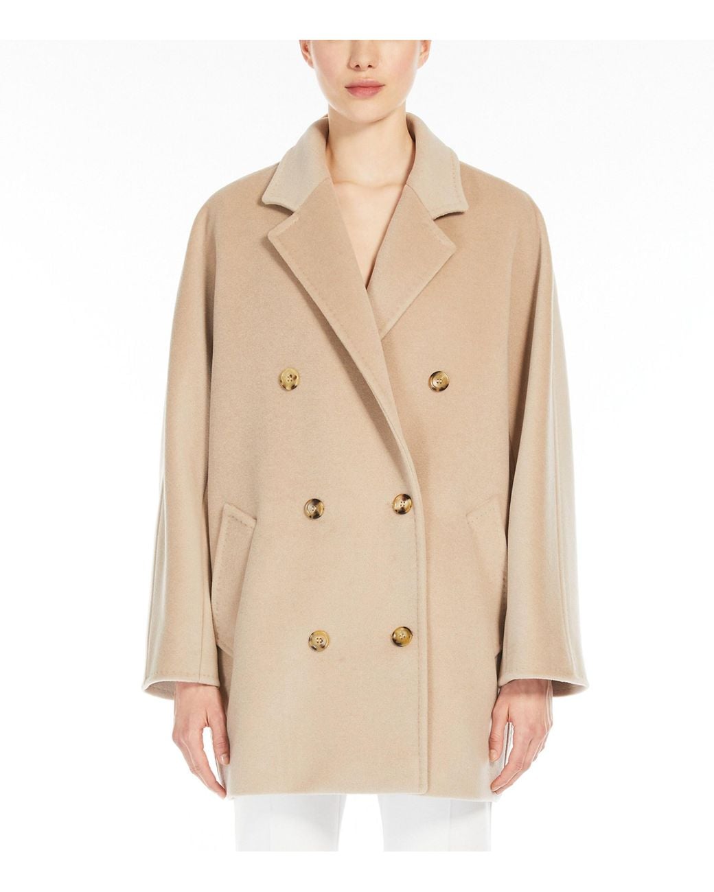 Max Mara Natural Wool-Cashmere Rebus Coat