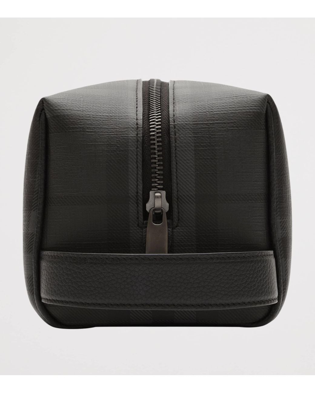 Burberry Black City Check Zip Pouch for men