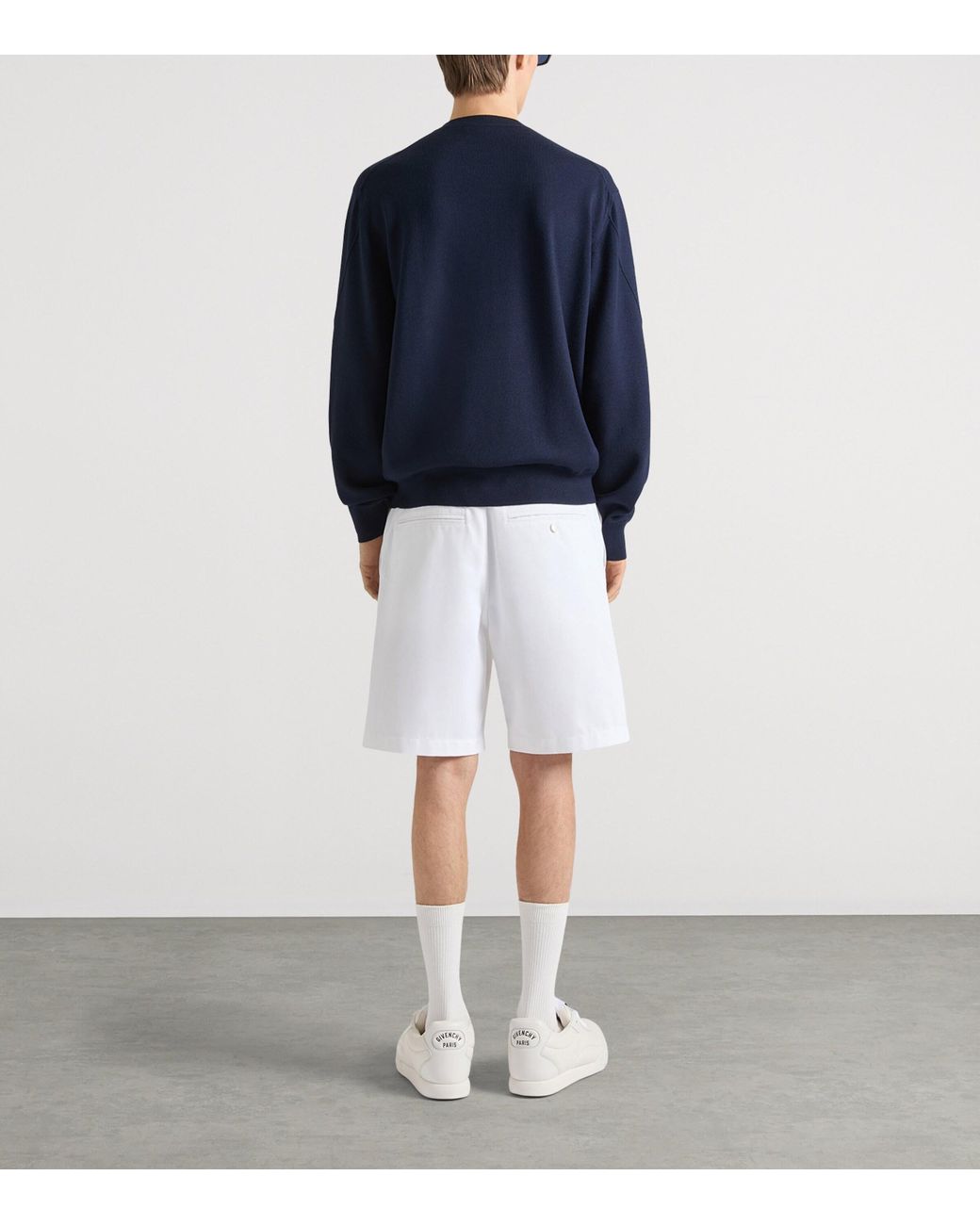 Givenchy White Cotton Couture Seam Shorts for men