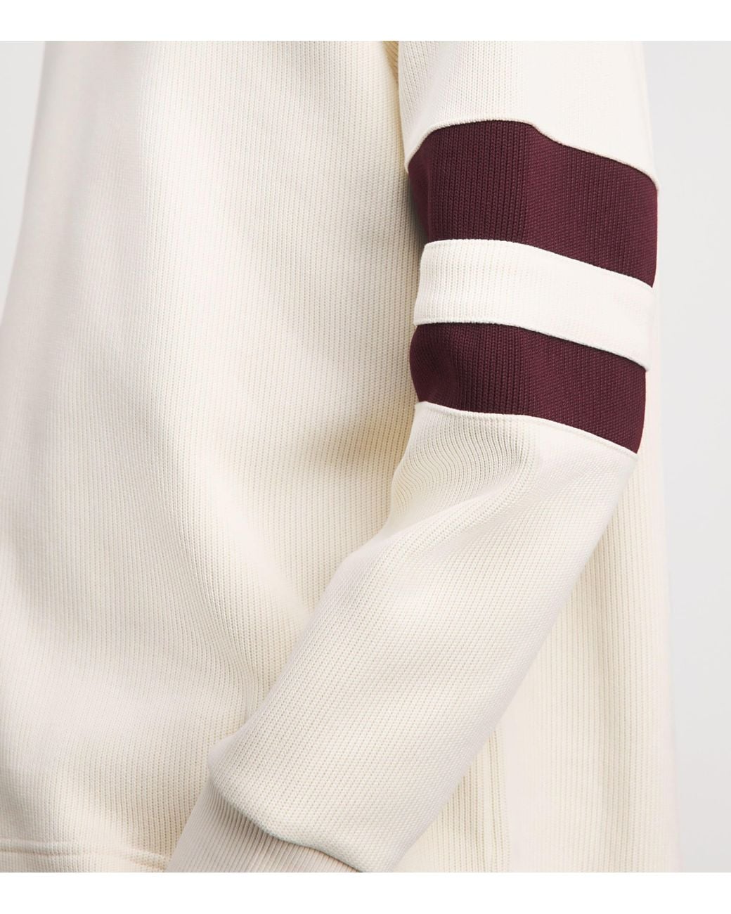 Fred Perry White Cotton Logo Polo Sweatshirt for men
