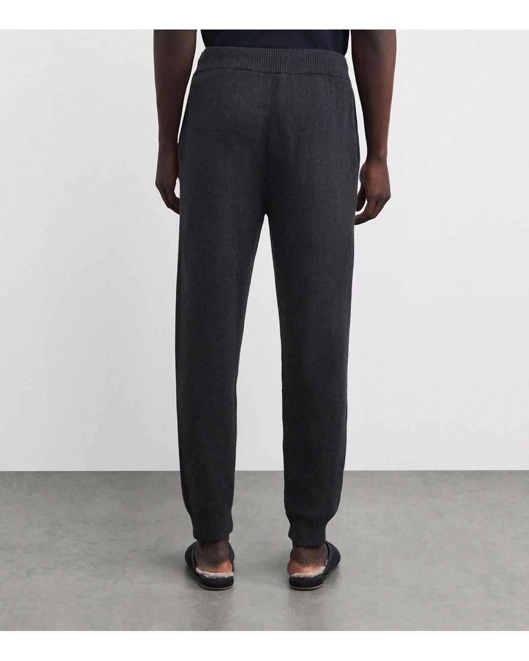 Derek Rose Black Cashmere Finley Sweatpants for men