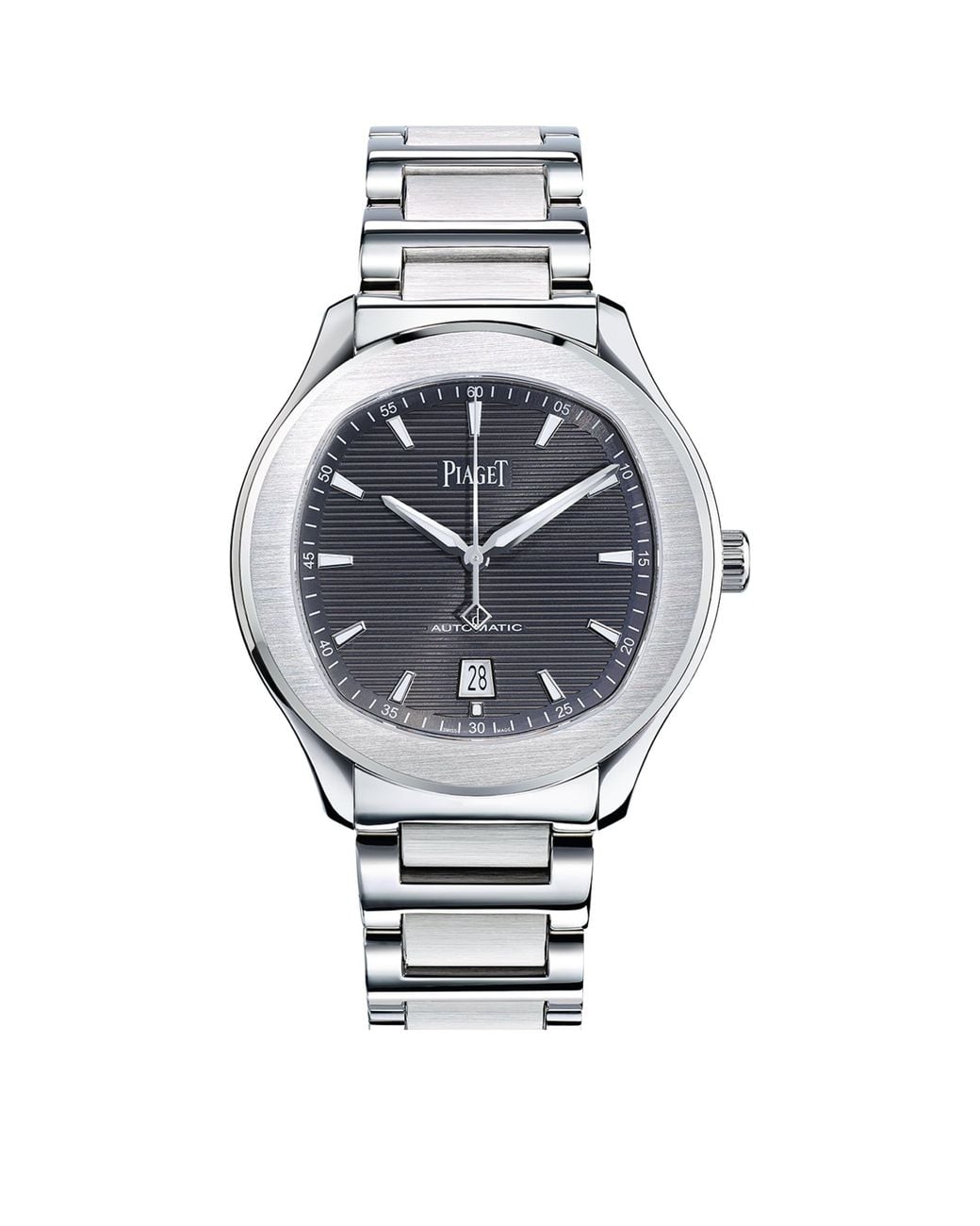 Piaget Metallic Stainless Steel Polo Date Watch