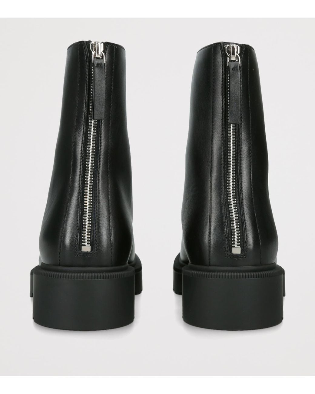 The Row Black Nobilis Fast Leather Ankle Boots